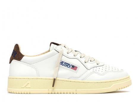Autry Medalist Low HJ03 Leather / Suede / Logo White / Chocolate Chip