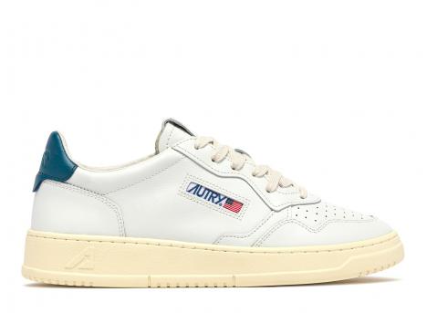 Autry Medalist Low LL29 Leather / Leather White / Mallard Blue