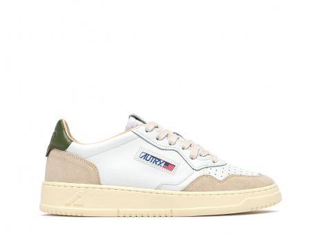 Autry Medalist Low LS17 Leather / Suede White / Bronze Green