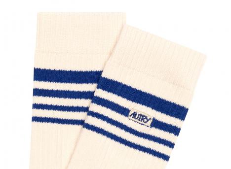 Autry Jacquard Striped Socks Corde / Blue