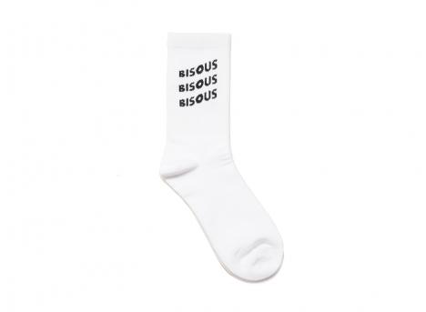 Bisous Skateboards Sonics Socks White / Black