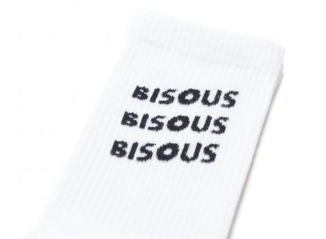 Bisous Skateboards Sonics Socks White / Black