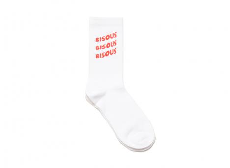 Bisous Skateboards Sonics Socks White / Red