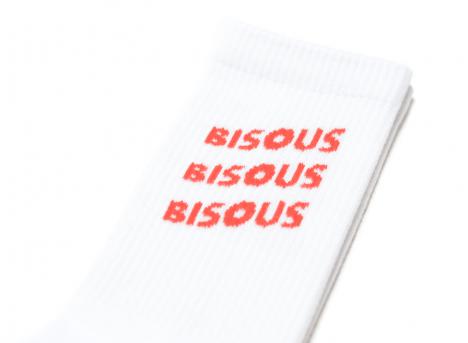 Bisous Skateboards Sonics Socks White / Red