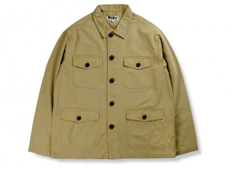 Bleu Utility Jacket Herringbone Beige