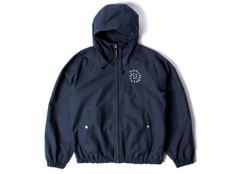 By Parra Circular Rain Logo Cotton Shell Jacket Navy Blue 56175