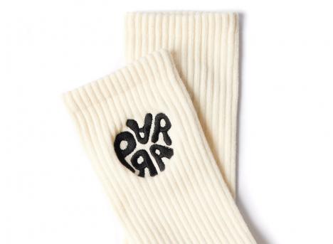 By Parra Logo Crew Socks Off White