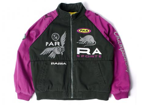 By Parra Owl Meets Rat Racing Jacket Purple Pink