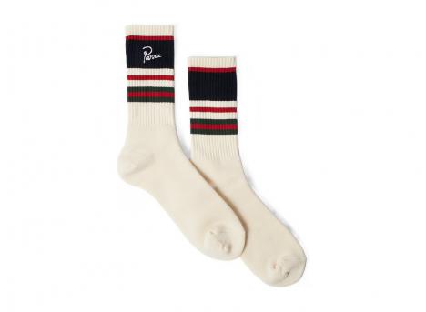 By Parra Signature Striped Crew Socks White 56282