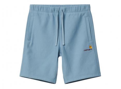 Carhartt American Script Sweat Short Frosted Blue I031685