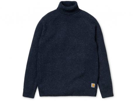 Carhartt Anglistic Turtleneck Sweater Navy I023370