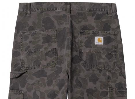 Carhartt Single Knee Pant Camo Duck Green / Graphite Garment Dyed I033896