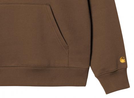 Carhartt Chase Neck Zip Sweat Chocolate / Gold I033665