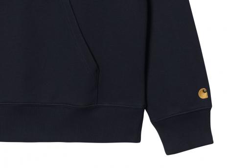 Carhartt Chase Neck Zip Sweat Dark Navy / Gold I033665