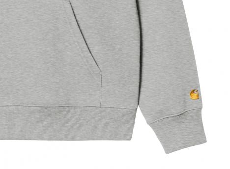 Carhartt Chase Neck Zip Sweat Grey Heather / Gold I033665