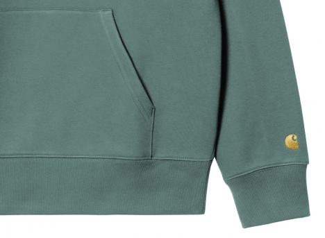 Carhartt Chase Neck Zip Sweat Silver Pine / Gold I033665