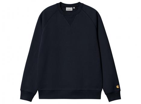 Carhartt Chase Sweat Dark Navy / Gold I033660