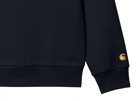 Carhartt Chase Sweat Dark Navy / Gold I033660