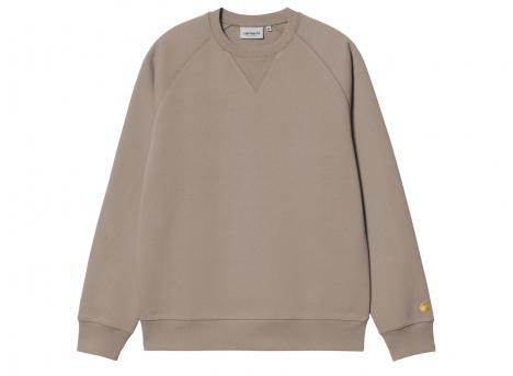 Carhartt Chase Sweat Dusky Beige / Gold I033660