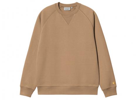 Carhartt Chase Sweat Dusty Hamilton Brown / Gold I033660