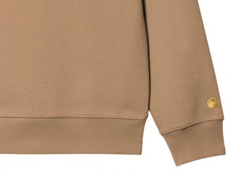 Carhartt Chase Sweat Dusty Hamilton Brown / Gold I033660