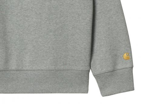 Carhartt Chase Sweat Grey Heather / Gold I033660
