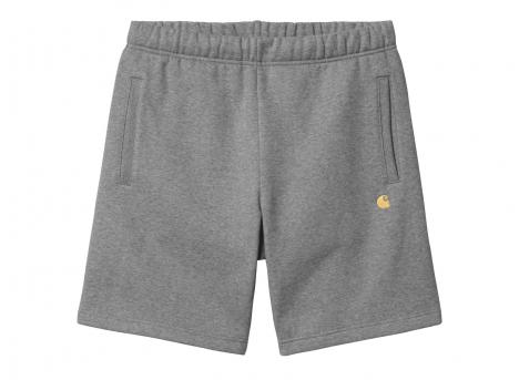 Carhartt Chase Sweat Short Dark Grey Heather / Gold I033669