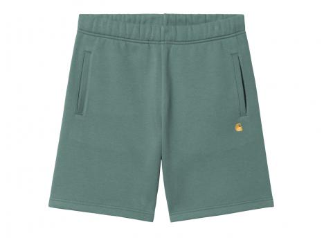 Carhartt Chase Sweat Short Silver Pine / Gold I033669