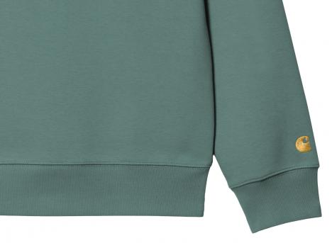 Carhartt Chase Sweat Silver Pine / Gold I033660