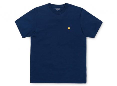 Carhartt Chase Tshirt Blue / Gold I021949