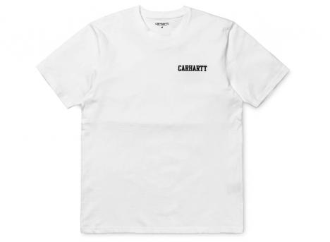 Carhartt College Script Tshirt White / Black I024806