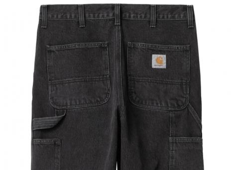 Carhartt Double Knee Pant Black Stone Washed I032699