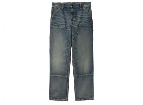 Carhartt Double Knee Pant Blue Worn Used Wash I032699