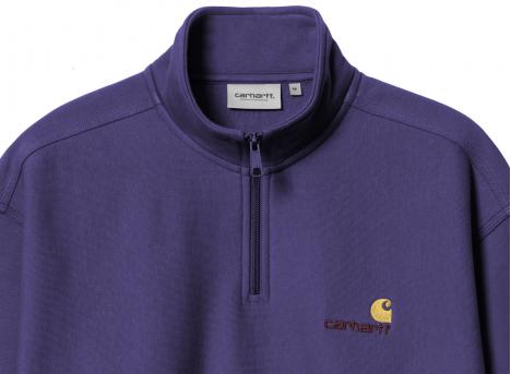 Carhartt Half Zip American Script Sweatshirt Aura I027014
