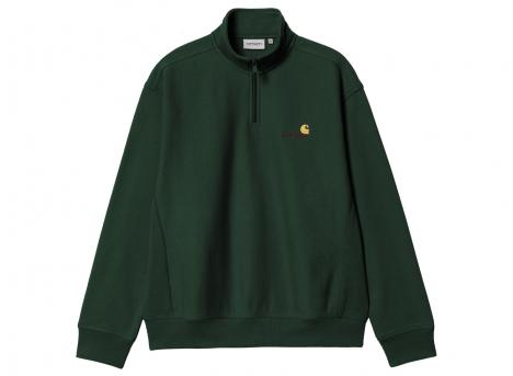 Carhartt Half Zip American Script Sweatshirt Conifer I027014