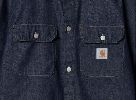 Carhartt Harvey Shirt Jac Blue Rinsed I033346