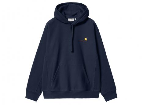 Carhartt Hooded American Script Sweatshirt Air Force Blue I028279