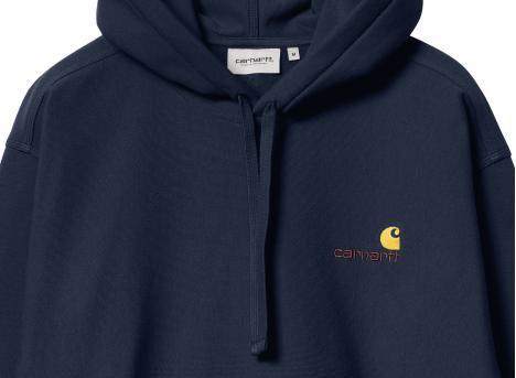Carhartt Hooded American Script Sweatshirt Air Force Blue I028279