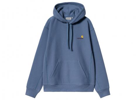 Carhartt Hooded American Script Sweatshirt Blue Iris I028279