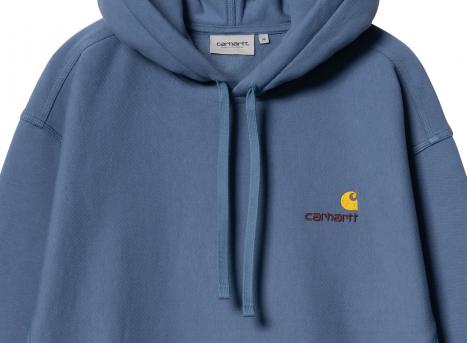 Carhartt Hooded American Script Sweatshirt Blue Iris I028279