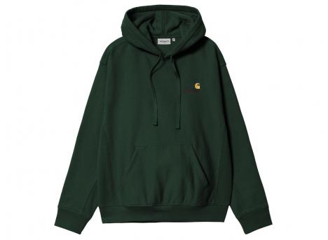 Carhartt Hooded American Script Sweatshirt Conifer I028279
