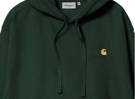 Carhartt Hooded American Script Sweatshirt Conifer I028279