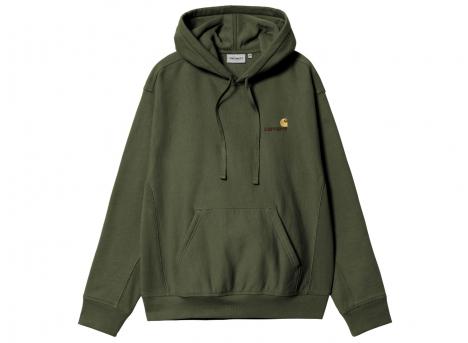Carhartt Hooded American Script Sweatshirt Tarragon I028279
