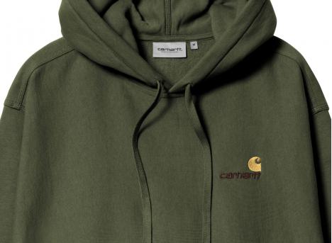 Carhartt Hooded American Script Sweatshirt Tarragon I028279