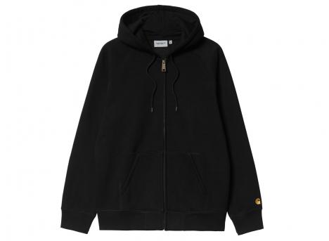 Carhartt Hooded Chase Jacket Black / Gold I033664