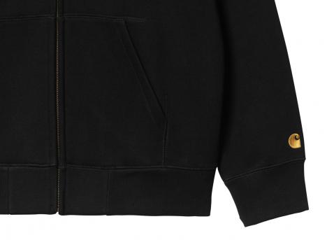 Carhartt Hooded Chase Jacket Black / Gold I033664