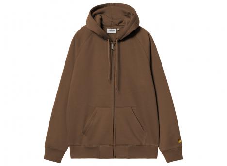 Carhartt Hooded Chase Jacket Chocolate / Gold I033664