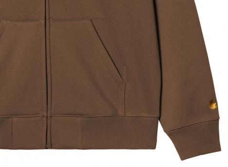 Carhartt Hooded Chase Jacket Chocolate / Gold I033664