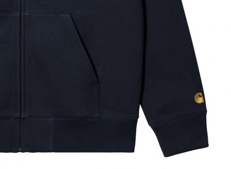 Carhartt Hooded Chase Jacket Dark Navy / Gold I033664