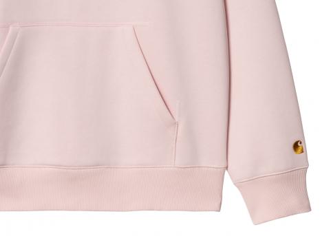Carhartt Hooded Chase Sweat Air Pink / Gold I033661